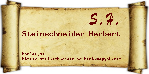 Steinschneider Herbert névjegykártya